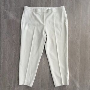 BOSS HUGO BOSS Ankle Length Trousers Ivory Women's Size 12 Cropped Pants White
